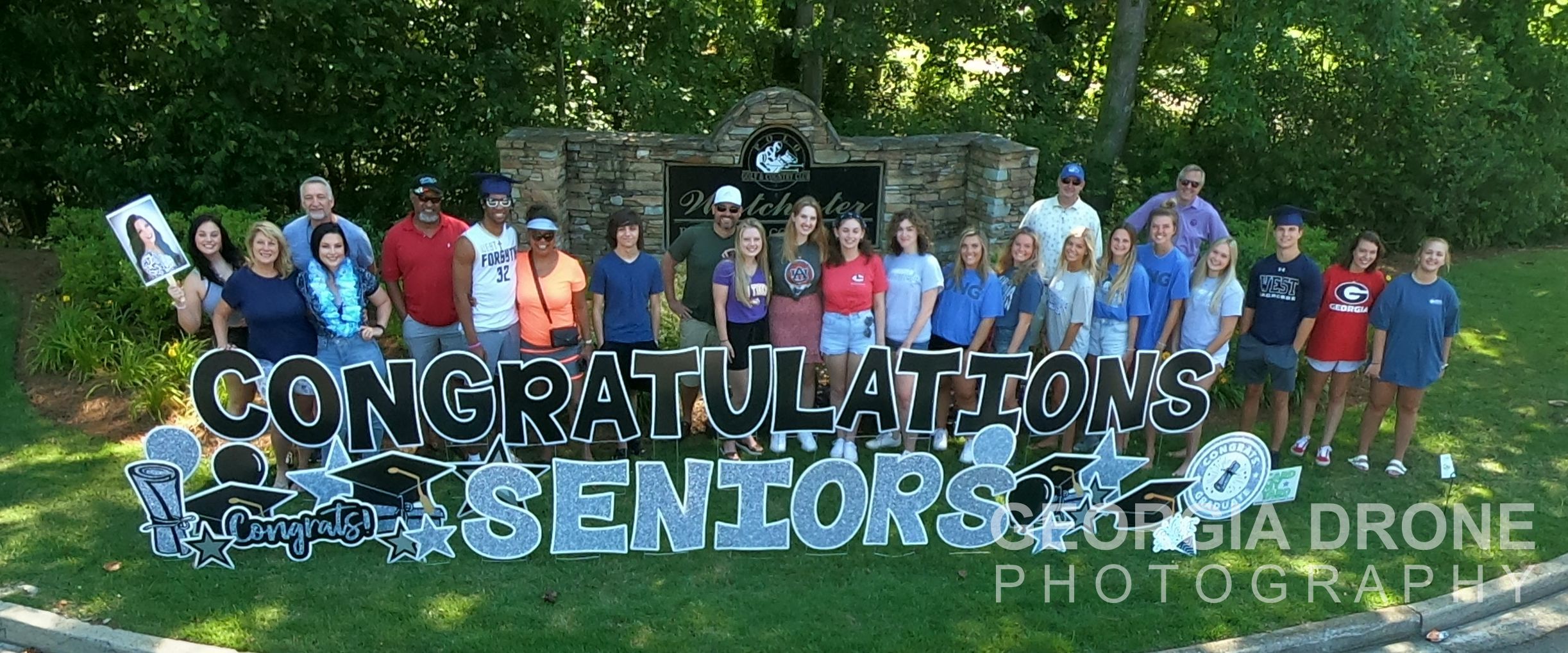 Drone photo of 2021 High School Graduates from Polo Golf and Country Club