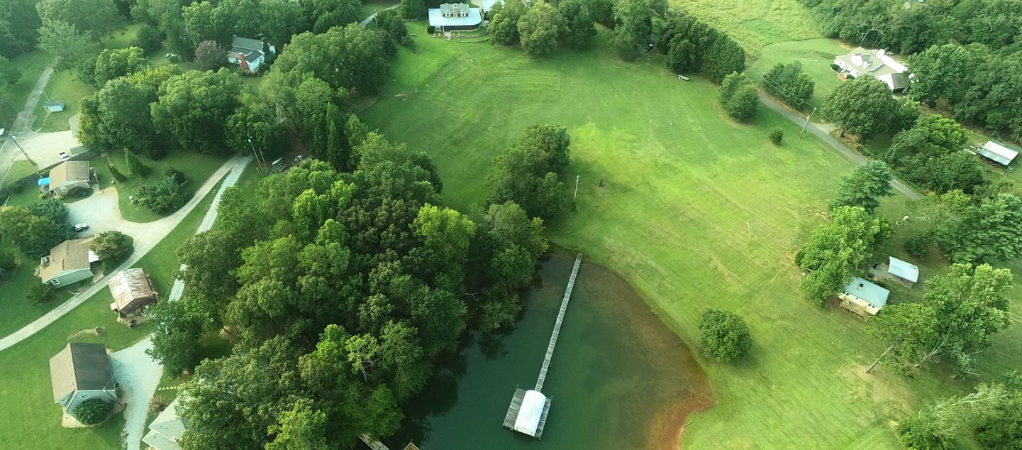 Real estate drone photography Lake Lanier lot Gainesville Georgia.